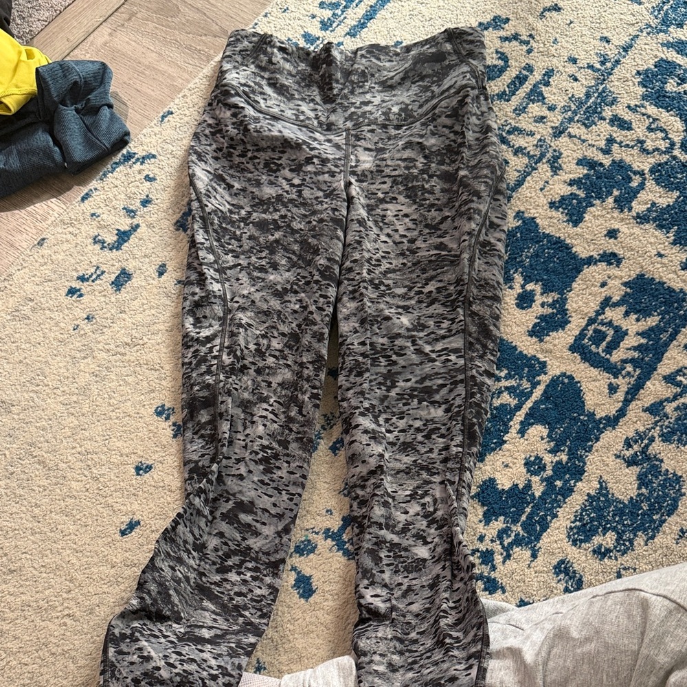 lululemon athletica Gray Patterned Leggings